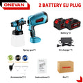1000ML Electric Spray Gun Cordless Paint Sprayer Auto Furniture Household Sprayer Flow Control Power Tool For 21V 18V Battery