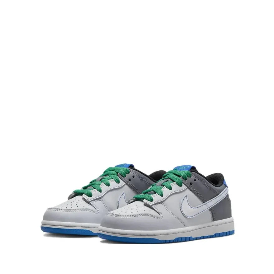 Nike Dunk Low Anti Kick Shock Absorption Low Top Kids Boardshorts Cinza Azul Meados Pequenos Crianças