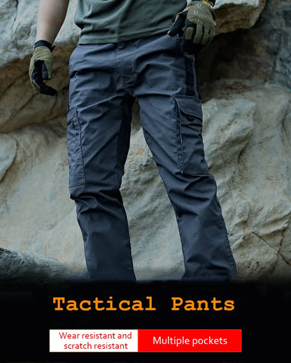 Pantalones de trabajo tácticos para hombre, pantalones cargo para exteriores, multibolsillos, impermeables, para otoño y primavera, ropa de trabajo al aire libre, pantalones de senderismo