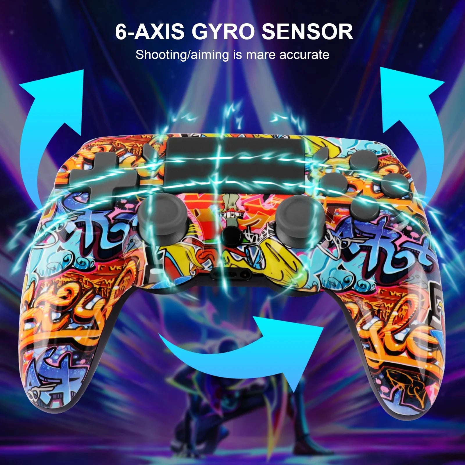 GAMINJA P47 Wireless Bluetooth Controller Gamepad With 6-axis Gyroscope PC Joystick touchpad Dual Vibration For PS4 PC Wins 7 8