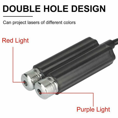 Lámpara de proyección de estrellas USB de 2 cabezales, luces decorativas LED ajustables para decoración de interiores de coche o boda, proyector de techo, luz nocturna 