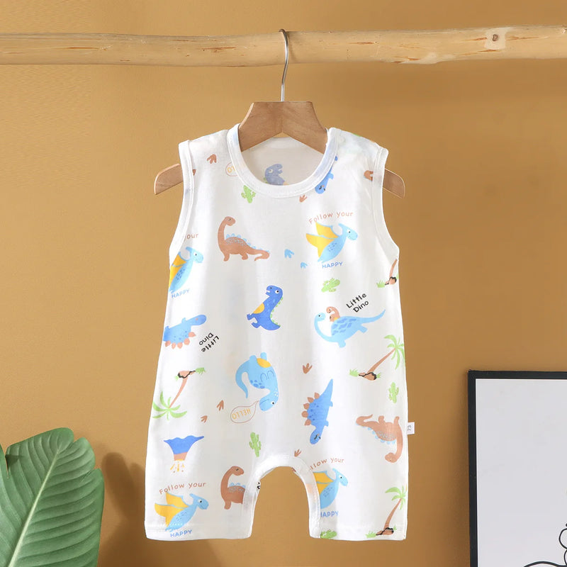 New 2025 Soft and Lightweight Cotton Baby Crawling Clothes for Boys Girls Aged 1-20 Months Children Romper Kids Homewear