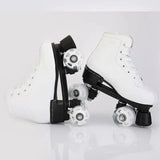 Adult Double-Row Roller Skates, Men's and Women's Flashing Four-Wheel Skates, Fancy Rink Professional Adult Skates