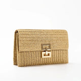 Bolsa tecida feminina, bolsa de praia, carteira de verão, estilo boêmio, essencial para meninas em férias