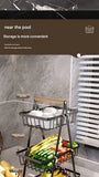 Double Layer Multifunctional Storage Basket, Desktop Shelf, Snack And Fruit Storage Table, With Two Layers Of Storage On Top