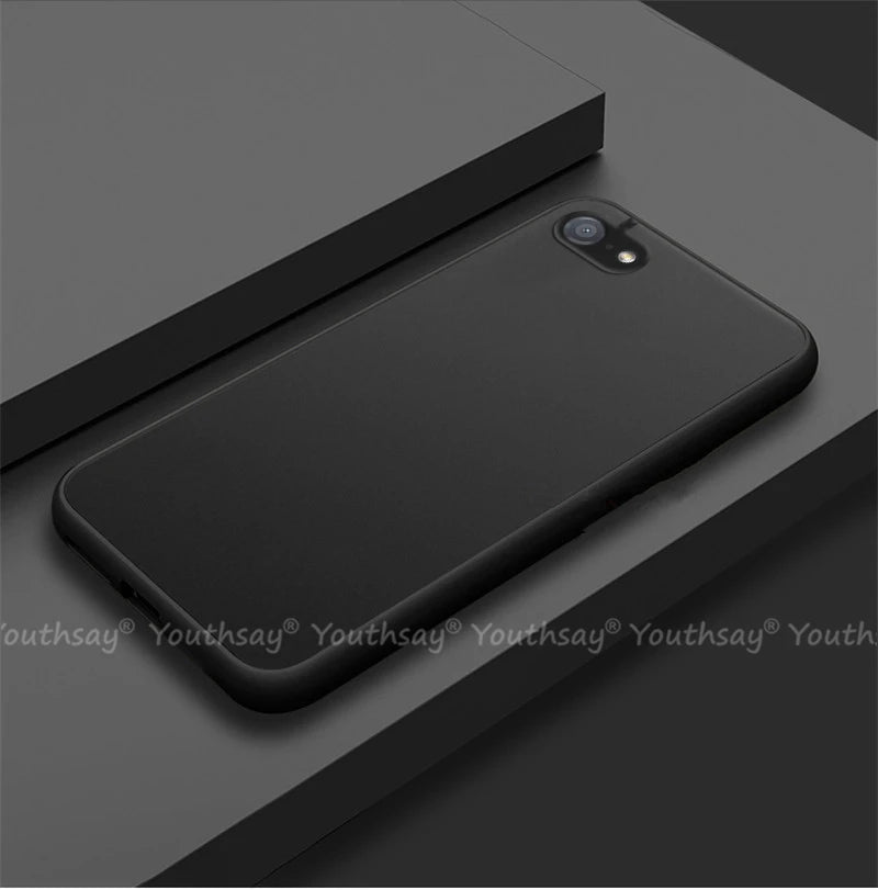 Funda para iPhone SE 2022, funda para iPhone SE 3, 2022, 2020, 8, 7 Plus, funda de silicona mate translúcida de goma para iPhone SE 2022.