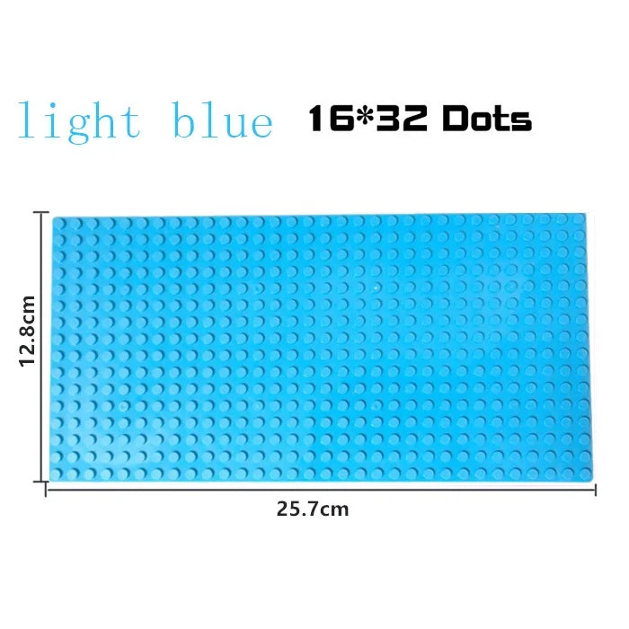 Placa base de 32 x 32, 16 x 32, 16 x 16 puntos, bloques de construcción, placa base de plástico para bricolaje, accesorios de ladrillo clásicos, juguete para niños