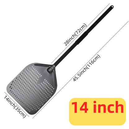 6&12 13 14  Inch Pizza Perforated Shovel Paddle Pizza Oven Turning Peel Hard  Anodized Pizza  Baking Kitchen Tool Spatula