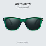 Fashion Square Polarized Sunglasses for Men, Driving, Fishing, Luxury Brand Designer UV400 Eyewear
