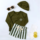 2025 Summer Baby Boys Swimsuit Long Sleeves One Piece Swimwear for Kids Toddler Cartoon UPF50+ Rash Guards Infant Bathing Sui