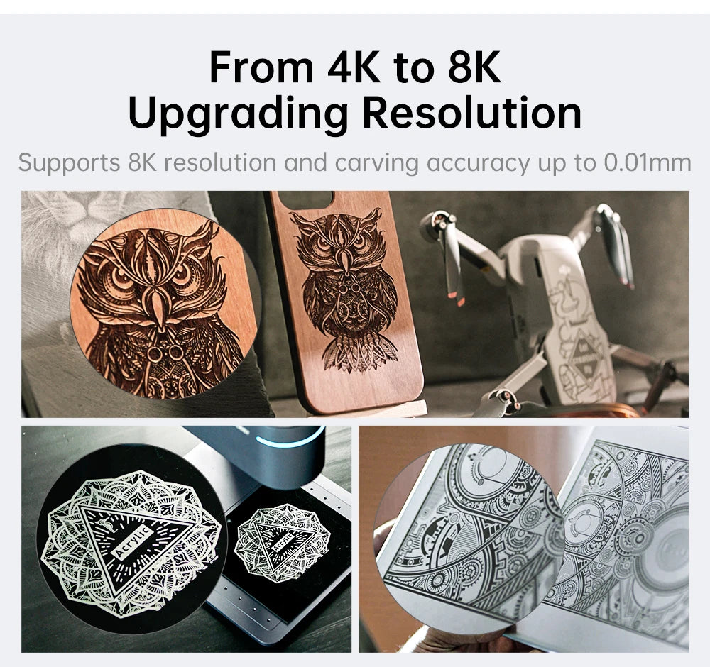 LASERPECKER 4 LP4 Laser Engraving Machine for All Materials Dual Light Laser Engraver Portable for Metal Wood Plastic Carving