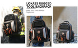 Mochila para herramientas con 75 bolsillos y presillas, resistente, organizador de herramientas/portaherramientas HVAC para electricistas/trabajos de construcción