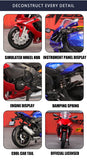 MSZ 1:18 Suzuki GSX-R1000 YAMAHA YZF-R1 1976 Rally200 Classic Motorcycle Static Model Alloy Die Casting Car Toy Gifts