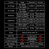 Multímetro EMF inteligente BSIDE S20/A10/A1, 9999 cuentas, recargable, monitor de radiación, voltímetro CA/CC, ohmímetro, prueba