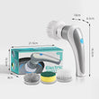 3-in-1 Multifunctional Electric Cleaning Brush for Sinks, Windows, etc. - USB charging, rotating sponge, and wire brush
