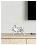 Room Decor Animal Ox Sculpture Ornaments Acrylic Crystal Crafts Statue Living Room Office Desktop Decoration Nordic Artwork Gift