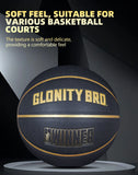 Black Gold Basketball Official Size 7 Composite Leather For Men's and Women's Outdoor Indoor Durable Training Ball High Quality