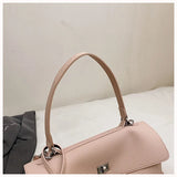Casual Large Capacity Lychee Pattern Single Shoulder Slant Cross Bag Versatile Underarm Bag Simple Stylish Tote Bag