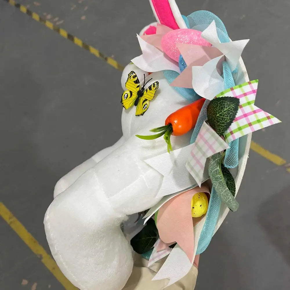 Easter Thief Bunny Butt Wreath With Easter Cross Garland Home Decor Spring Wedding Wreath Storage Cartoon Bunny Shape Ornaments