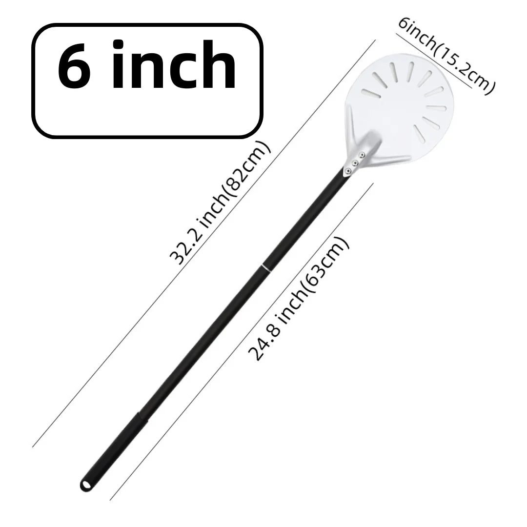 6&12 13 14  Inch Pizza Perforated Shovel Paddle Pizza Oven Turning Peel Hard  Anodized Pizza  Baking Kitchen Tool Spatula