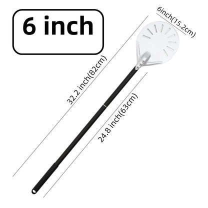 6&12 13 14  Inch Pizza Perforated Shovel Paddle Pizza Oven Turning Peel Hard  Anodized Pizza  Baking Kitchen Tool Spatula