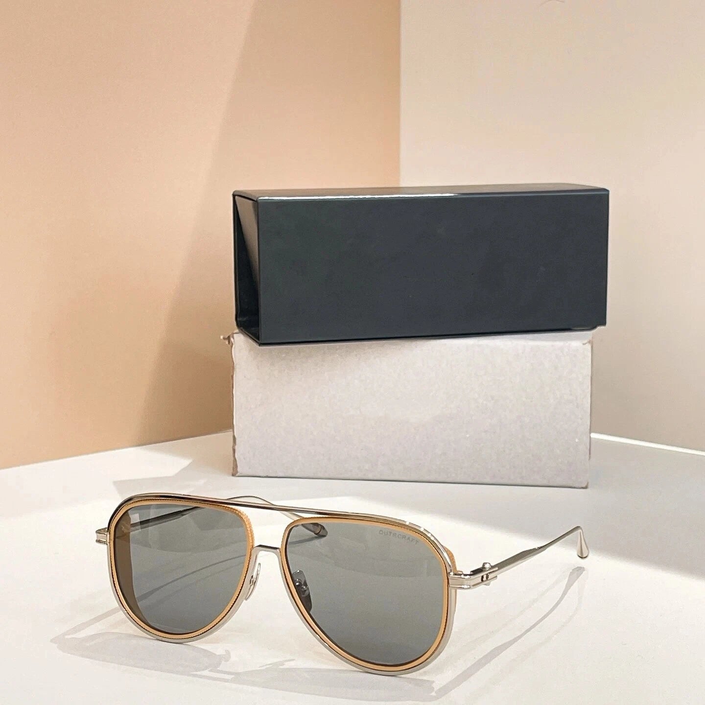 Original Factory For DIYTA DT DTS188-A With Brand Box Trendy Silver Alloy Frame Gradient Driving Anti-Glare Men Women Sunglasses