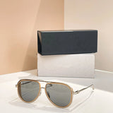 Original Factory For DIYTA DT DTS188-A With Brand Box Trendy Silver Alloy Frame Gradient Driving Anti-Glare Men Women Sunglasses