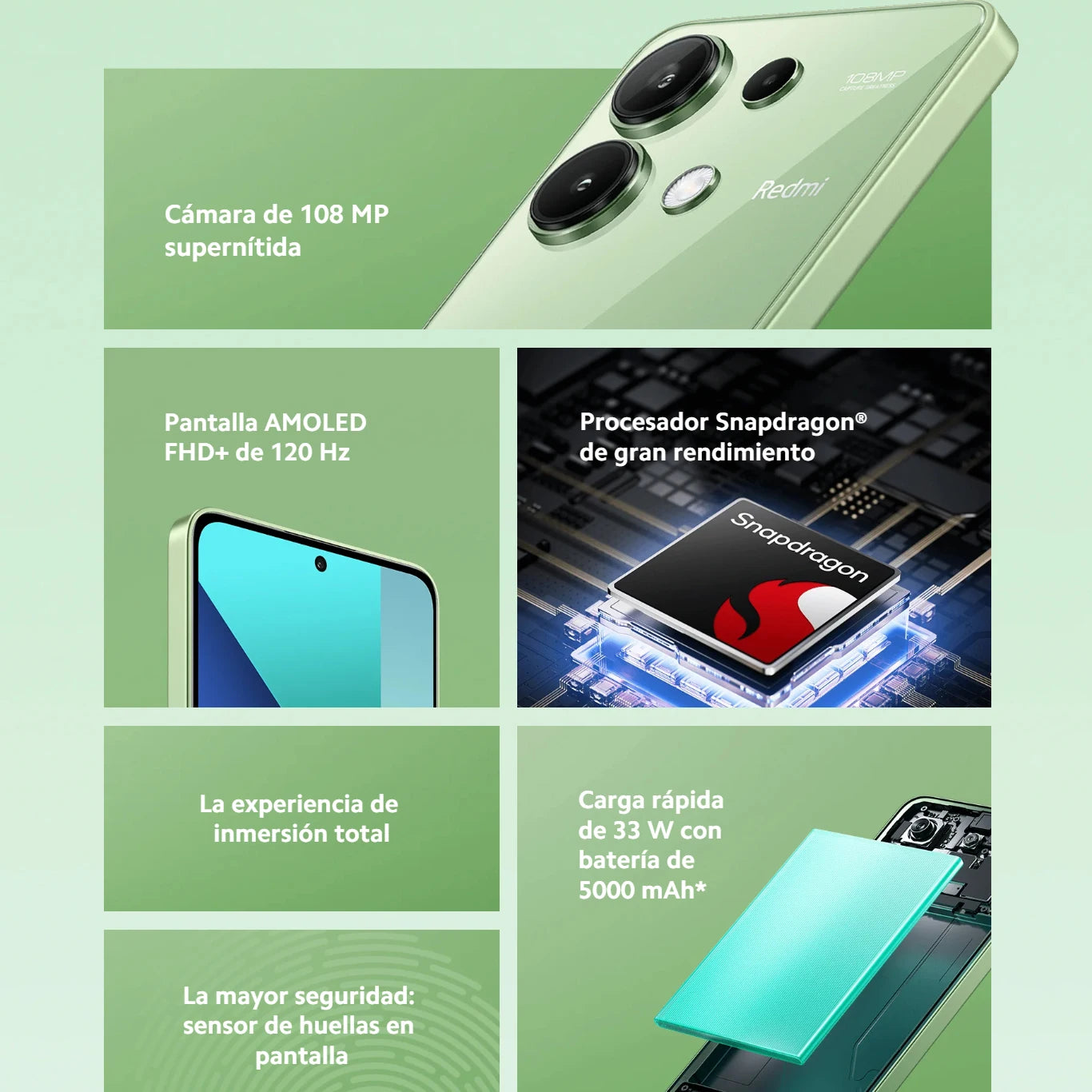 Xiaomi Redmi Note 13 4G 8GB/128GB 8GB/256GB EU Charger Global Version, mobile phone (without NFC)
