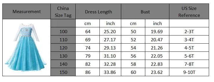 Elsa Anna Kid Princess Girls Dress Rapunzal  Kids Cosplay Halloween Vestidos Children Costume Birthday Party Dress
