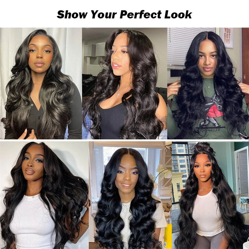 Peruca lace frontal cabelo humano ondeulado body wave - renda HD transparente pre - plucked