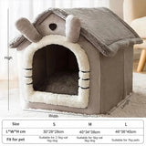 Indoor Warm Dog House Soft Pet Bed Tent House Dog Kennel Cat Bed Removable and Washable Cushion Suitable for All Seasons Universal