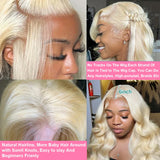 30 40 Inches Body Wave 613 Honey Blonde Lace Wig HD Transparent 13x4 Lace Front Human Hair Wigs Colored 13x6 Lace Frontal Wigs