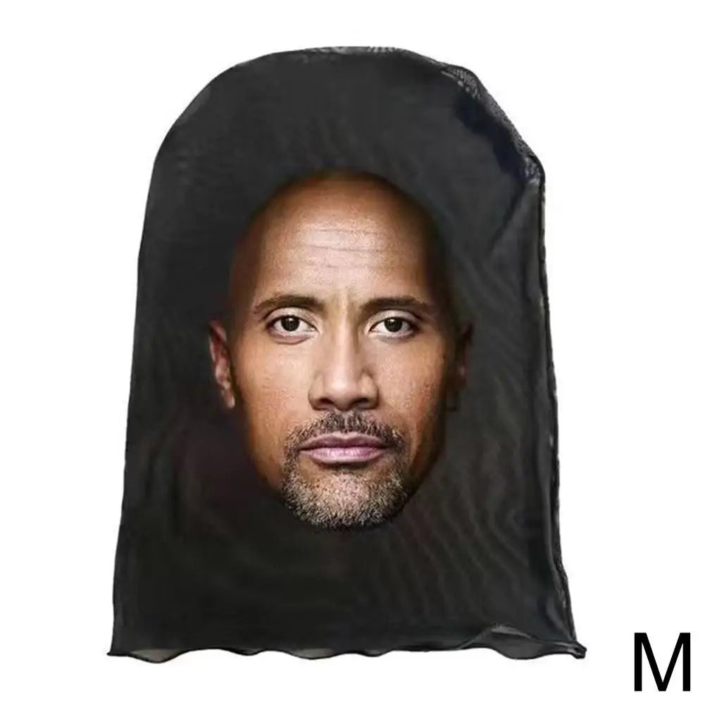 Máscara creativa de Kanye con impresión 3D, malla elástica, máscara facial completa, tocado para cosplay, artículos novedosos, accesorios de fiesta para cosplay para hombres y mujeres