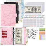 New A6 Budget Plan Notebook Cash Envelope Saving Money 6-Hole Binder for Financial Management A6 Loose-Leaf Notebook Binder