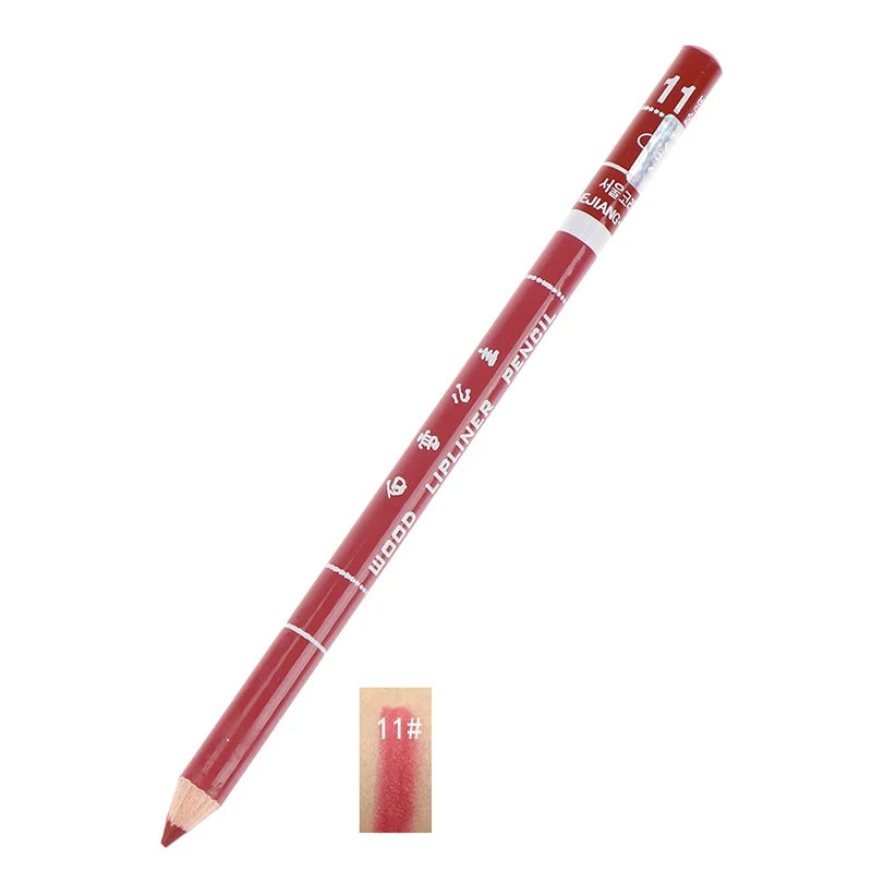 Professional Wood Lip liner Waterproof Lady Charming Lip Liner Soft Pencil Makeup Women's Long Lasting Cosmetic Tool 28Color