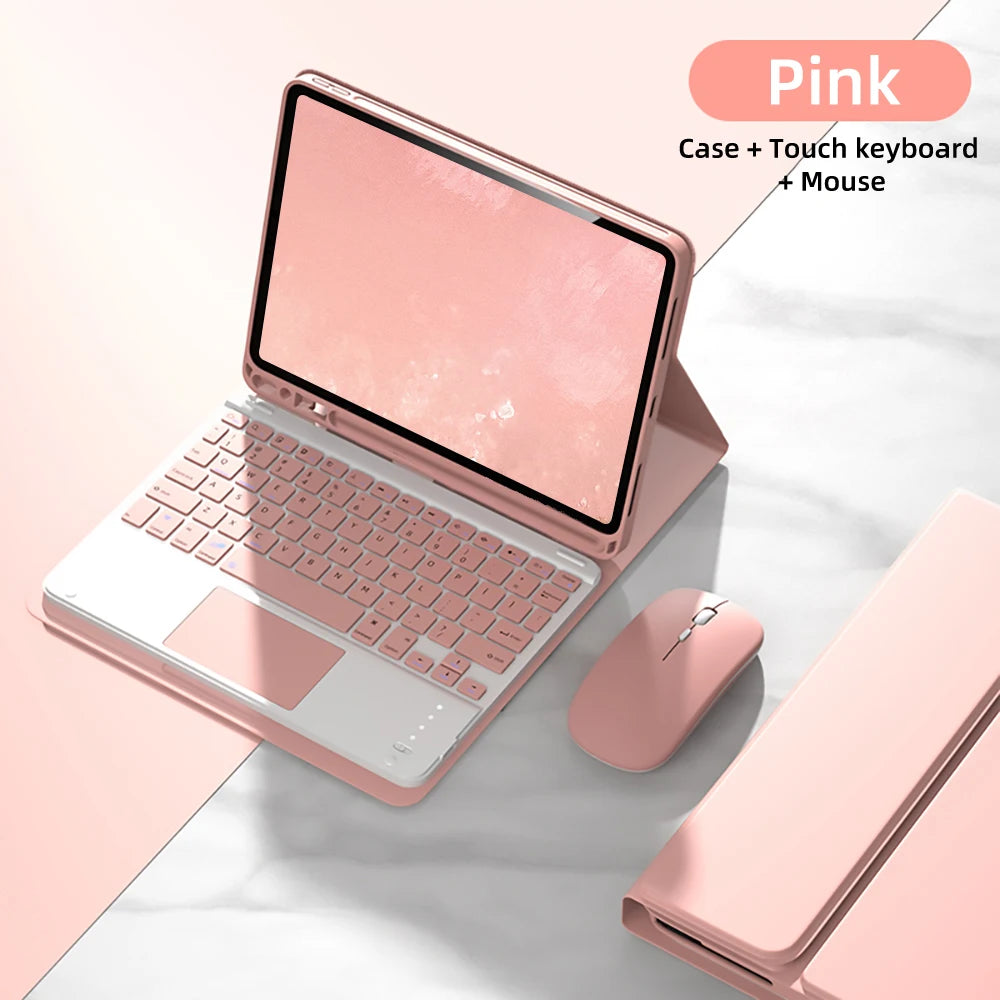 For iPad 5th Gen 2017 6th Gen 2018 9.7inch Case, Bluetooth keyboard case for iPad Air 1st 2nd Pro 9.7inch