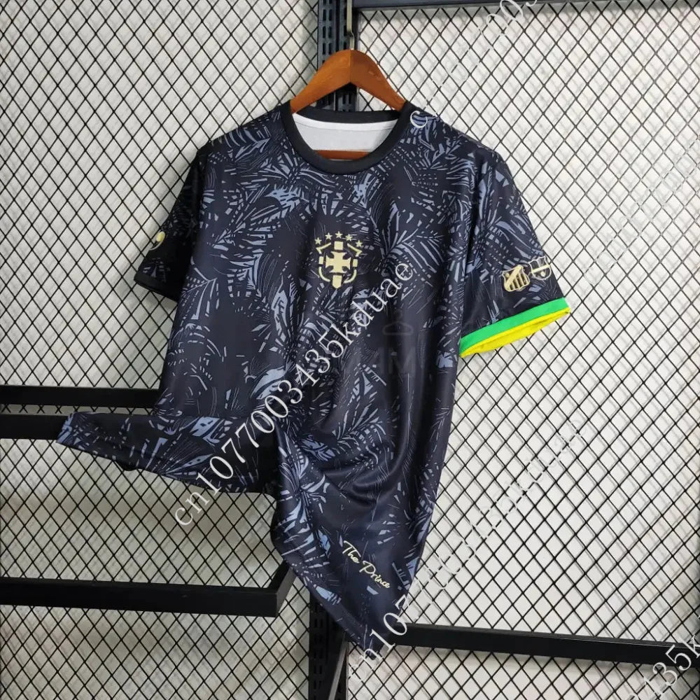 Summer Brazil Black Special Edition Neymar T Shirts Soccer Football Jersey Summer Breathable Quick Drying T-Shirts for Men Tops