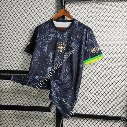 Summer Brazil Black Special Edition Neymar T Shirts Soccer Football Jersey Summer Breathable Quick Drying T-Shirts for Men Tops