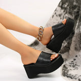 Zapatillas Zapatos De verano para Mujer, zapatillas De plataforma con cuña, Zapatos De Mujer, sandalias deslizantes De diseñador, Zapatos De lujo, Zapatos De Mujer