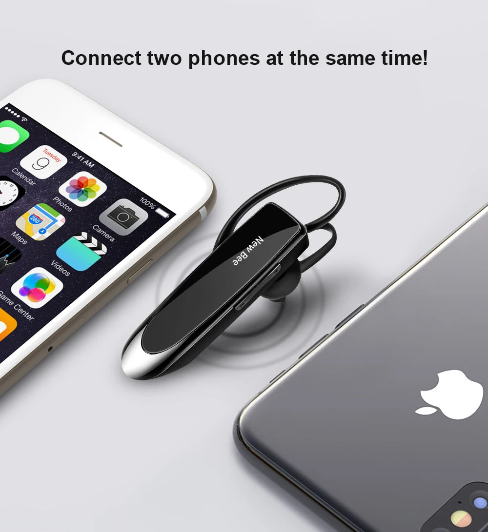 New Bee B41 Wireless Bluetooth 5.0 Earphones Hands-Free Mini Headset 22H Music Playtime Earpieces With CVC 6.0 Mic For iPhones