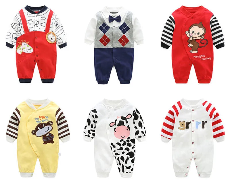 2024 baby spring clothes 0 to 12 months cotton girls clothing Onesies Autumn newborn Comfortable baby jumpsuits baby boy rompers