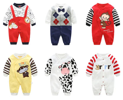 Ropa de bebé primavera 2024, ropa de algodón para niñas de 0 a 12 meses, monos de otoño para recién nacidos, monos cómodos para bebés, mamelucos para bebés niños