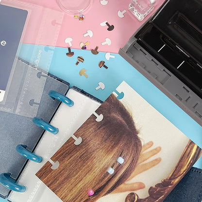 Fromthenon Mushroom Disc Hole Punch 2/4/11 Holes Puncher for A4 B5 A5 Discbound Letter Junior Notebook Planner Stationery