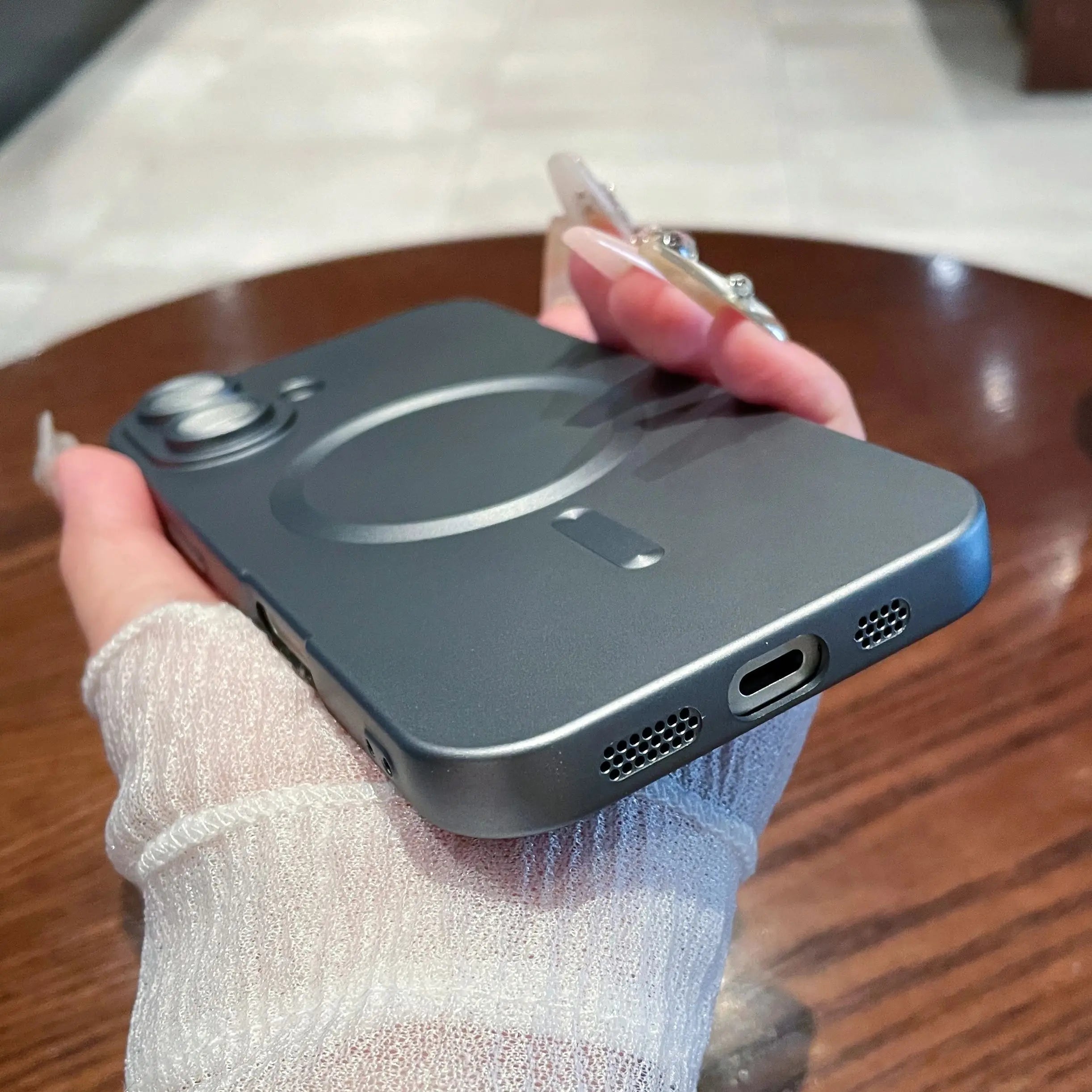 For Magsafe Silicone Matte Bumper Case For iPhone 16E 16 15 14 13 12 11 Pro X XS XR Max 8 7 Plus SE Magnetic Lens Protect Cover