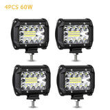 Barra de luz LED para carro, projectores 4x4 offroad, lâmpada de nevoeiro, 12V, farol de diodo 24V, caminhão, fazenda, trator, barco, SUV, ATV, luz de trabalho