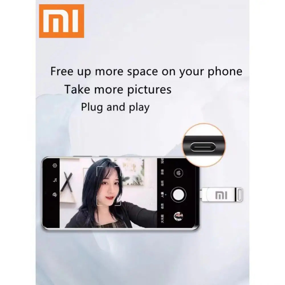 Memoria USB Xiaomi de 2 TB, 256 GB, tipo C, OTG, 64 GB, 512 GB, alta velocidad, 1 TB, regalo con llavero