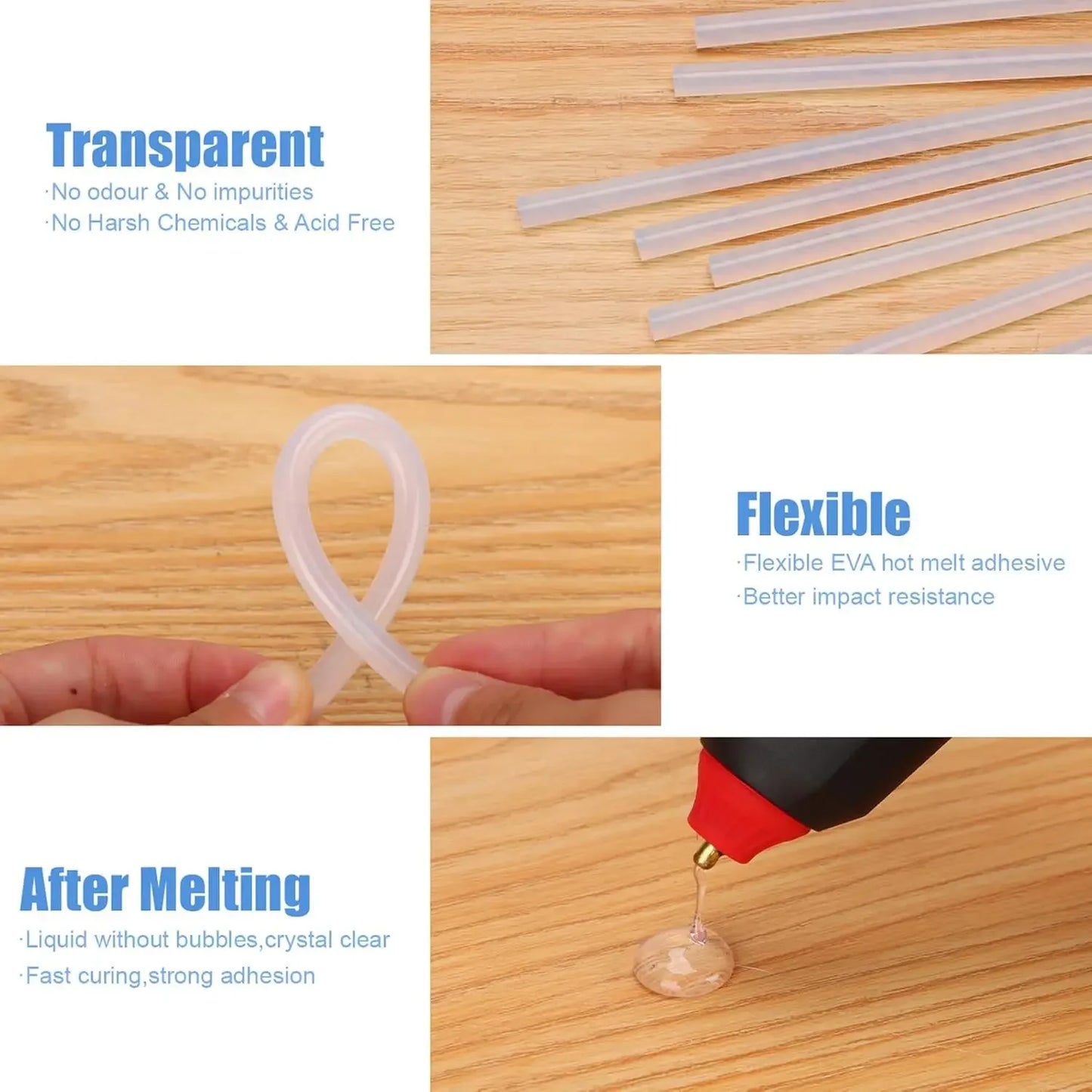 Transparent Hot Melt Glue Sticks for Electric Glue Gun Heat Pistol Glue Stick Strong Adhesive DIY Craft Repair Tools Wholesale
