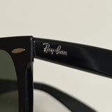 Original RayBan Classic RB2140 2140F WAYFARER Square Sunglasses with Glass Lenses, Glossy Frame, UV Protection, and Premium Eyewear in Box