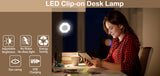48 LEDs Clip on Desk Lamp 360°Flexible Gooseneck Reading Table Light Eye-Caring USB Clamp Books Night Light Study Read Light