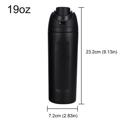 Copo de água portátil com palha e alça, garrafa esportiva, aço inoxidável 304, garrafa de vácuo de viagem, copo térmico, 32 oz, 24 oz, 19oz